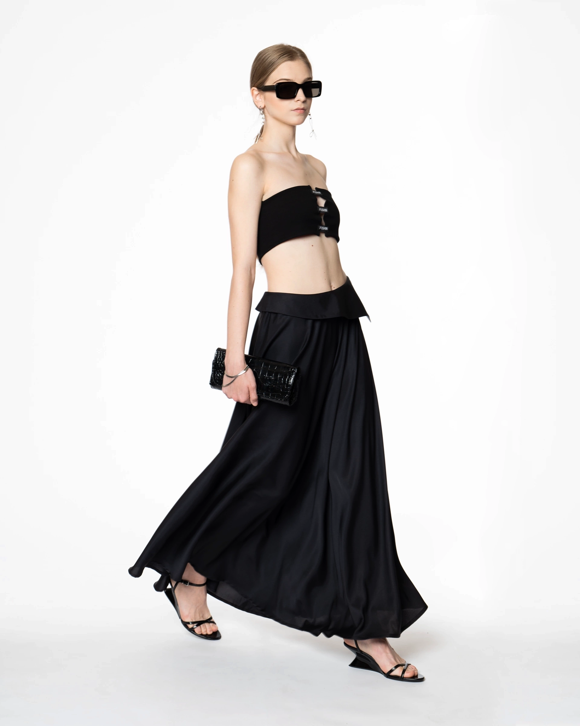 COLLAR SKIRT BLACK – AYUSHIN COLLAR SKIRT BLACK – AYUSHIN